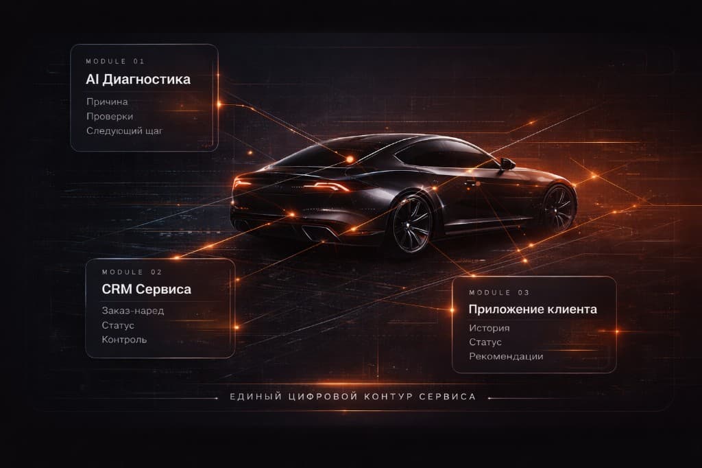 Единый цифровой контур сервиса «Мой Сервис»: интеллектуальная диагностика, CRM сервиса и клиентское приложение вокруг автомобиля
